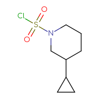 Chemical structure of 3-cyclopropylpiperidine-1-sulfonyl chloride - CSSB00154050014