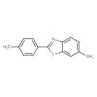 Chemical structure of 6-methyl-2-(4-methylphenyl)-1,3-benzothiazole - CSSB03437807267