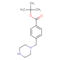 Chemical structure of tert-butyl 4-[(piperazin-1-yl)methyl]benzoate - CSSB03437849646