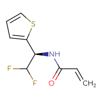 Chemical structure of N-[(1S)-2,2-difluoro-1-(thiophen-2-yl)ethyl]prop-2-enamide - CSSB06799546422
