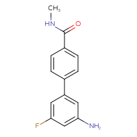 Chemical structure of 3'-amino-5'-fluoro-N-methyl-[1,1'-biphenyl]-4-carboxamide - CSSB03577009489