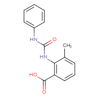 Chemical structure of 3-methyl-2-[(phenylcarbamoyl)amino]benzoic acid - CSSB00000735269