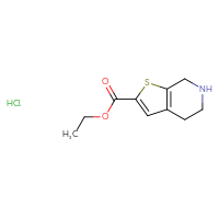 Chemical structure of ethyl 4H,5H,6H,7H-thieno[2,3-c]pyridine-2-carboxylate hydrochloride - CSSB00102886710
