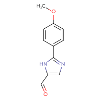Chemical structure of 2-(4-methoxyphenyl)-1H-imidazole-5-carbaldehyde - CSSB00116302682