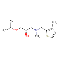 Chemical structure of [(2R)-2-hydroxy-3-(propan-2-yloxy)propyl](methyl)[(3-methylthiophen-2-yl)methyl]amine - CSSB00025782191