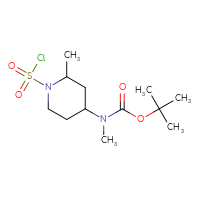 Chemical structure of tert-butyl N-[1-(chlorosulfonyl)-2-methylpiperidin-4-yl]-N-methylcarbamate - CSSB06797308093