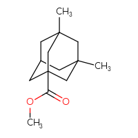 Chemical structure of methyl 3,5-dimethyladamantane-1-carboxylate - CSSB00000148313