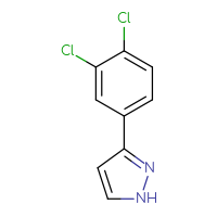 Chemical structure of 3-(3,4-dichlorophenyl)-1H-pyrazole - CSSB00011219896