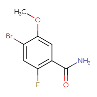 Chemical structure of 4-bromo-2-fluoro-5-methoxybenzamide - CSSB00021366570