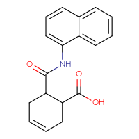 Chemical structure of 6-[(naphthalen-1-yl)carbamoyl]cyclohex-3-ene-1-carboxylic acid - CSSB00026738450