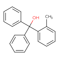 Chemical structure of (2-methylphenyl)diphenylmethanol - CSSB14823832860