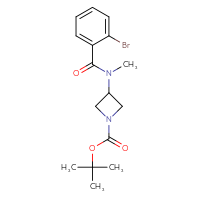 Chemical structure of tert-butyl 3-(N-methyl-2-bromobenzamido)azetidine-1-carboxylate - CSSB00159000202