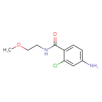 Chemical structure of 4-amino-2-chloro-N-(2-methoxyethyl)benzamide - CSSB00000746770