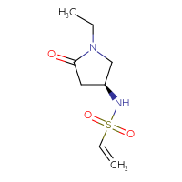 Chemical structure of N-[(3S)-1-ethyl-5-oxopyrrolidin-3-yl]ethene-1-sulfonamide - CSSB20924335048