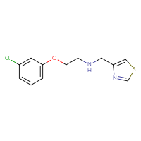 Chemical structure of [2-(3-chlorophenoxy)ethyl][(1,3-thiazol-4-yl)methyl]amine - CSSB00998821221