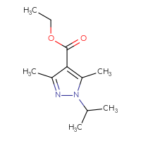 Chemical structure of ethyl 3,5-dimethyl-1-(propan-2-yl)-1H-pyrazole-4-carboxylate - CSSB01991793967