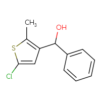 Chemical structure of (5-chloro-2-methylthiophen-3-yl)(phenyl)methanol - CSSB00120466974