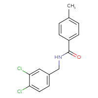 Chemical structure of N-[(3,4-dichlorophenyl)methyl]-4-methylbenzamide - CSSB00104305468