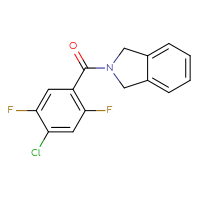 Chemical structure of 2-(4-chloro-2,5-difluorobenzoyl)-2,3-dihydro-1H-isoindole - CSSB00074072811