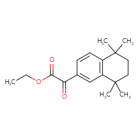 Chemical structure of ethyl 2-oxo-2-(5,5,8,8-tetramethyl-5,6,7,8-tetrahydronaphthalen-2-yl)acetate - CSSB21284860485