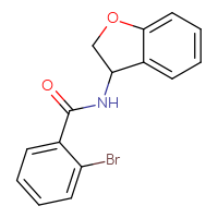 Chemical structure of 2-bromo-N-(2,3-dihydro-1-benzofuran-3-yl)benzamide - CSSB00007949024