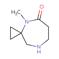 Chemical structure of 4-methyl-4,8-diazaspiro[2.6]nonan-5-one - CSSB00015823332