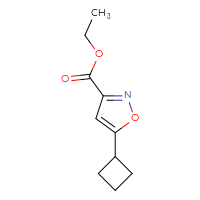 Chemical structure of ethyl 5-cyclobutyl-1,2-oxazole-3-carboxylate - CSSB00025709978