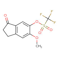 Chemical structure of 6-methoxy-3-oxo-2,3-dihydro-1H-inden-5-yl trifluoromethanesulfonate - CSSB00010984168