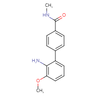 Chemical structure of 2'-amino-3'-methoxy-N-methyl-[1,1'-biphenyl]-4-carboxamide - CSSB06583104023