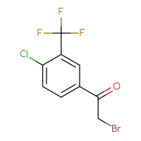 Chemical structure of 2-bromo-1-[4-chloro-3-(trifluoromethyl)phenyl]ethan-1-one - CSSB00009814276
