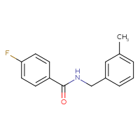 Chemical structure of 4-fluoro-N-[(3-methylphenyl)methyl]benzamide - CSSB00000644905
