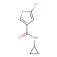 Chemical structure of 5-chloro-N-cyclopropylthiophene-3-carboxamide - CSSB00015326305
