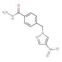 Chemical structure of 4-[(4-nitro-1H-pyrazol-1-yl)methyl]benzohydrazide - CSSB00015197192