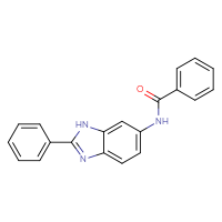 Chemical structure of N-(2-phenyl-1H-1,3-benzodiazol-6-yl)benzamide - CSSB00020648976