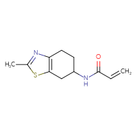 Chemical structure of N-(2-methyl-4,5,6,7-tetrahydro-1,3-benzothiazol-6-yl)prop-2-enamide - CSSB06259799978