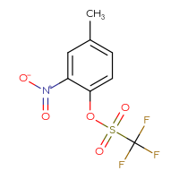 Chemical structure of 4-methyl-2-nitrophenyl trifluoromethanesulfonate - CSSB00010870383