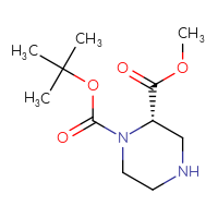 Chemical structure of 1-tert-butyl 2-methyl (2S)-piperazine-1,2-dicarboxylate - CSSB00015189353