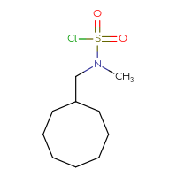 Chemical structure of N-(cyclooctylmethyl)-N-methylsulfamoyl chloride - CSSB06259378303