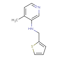 Chemical structure of 4-methyl-N-[(thiophen-2-yl)methyl]pyridin-3-amine - CSSB00000710494