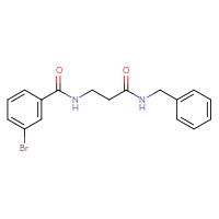 Chemical structure of N-benzyl-3-[(3-bromophenyl)formamido]propanamide - CSSB02121923243