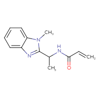 Chemical structure of N-[1-(1-methyl-1H-1,3-benzodiazol-2-yl)ethyl]prop-2-enamide - CSSB00103370289