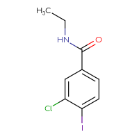Chemical structure of 3-chloro-N-ethyl-4-iodobenzamide - CSSB00012651760