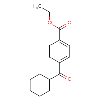 Chemical structure of ethyl 4-cyclohexanecarbonylbenzoate - CSSB00020569538