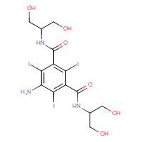 Chemical structure of 5-amino-N1,N3-bis(1,3-dihydroxypropan-2-yl)-2,4,6-triiodobenzene-1,3-dicarboxamide - CSSB00159239982
