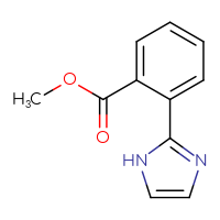 Chemical structure of methyl 2-(1H-imidazol-2-yl)benzoate - CSSB00010171084