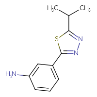 Chemical structure of 3-[5-(propan-2-yl)-1,3,4-thiadiazol-2-yl]aniline - CSSB00010313045