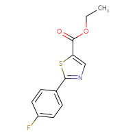 Chemical structure of ethyl 2-(4-fluorophenyl)-1,3-thiazole-5-carboxylate - CSSB00020649295