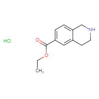 Chemical structure of ethyl 1,2,3,4-tetrahydroisoquinoline-6-carboxylate hydrochloride - CSSB00102619784