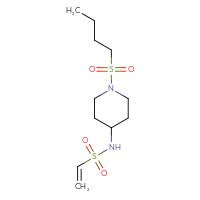 Chemical structure of N-[1-(butane-1-sulfonyl)piperidin-4-yl]ethene-1-sulfonamide - CSSB21332050529