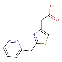Chemical structure of 2-{2-[(pyridin-2-yl)methyl]-1,3-thiazol-4-yl}acetic acid - CSSB00000739078